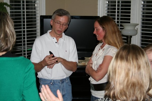 The author showing CrewNerd to US Olympic team coxswain Mary Whipple prior to the first release in January, 2009.