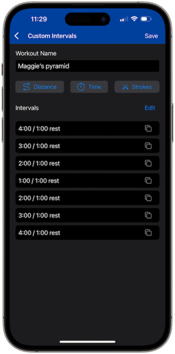 Custom-interval